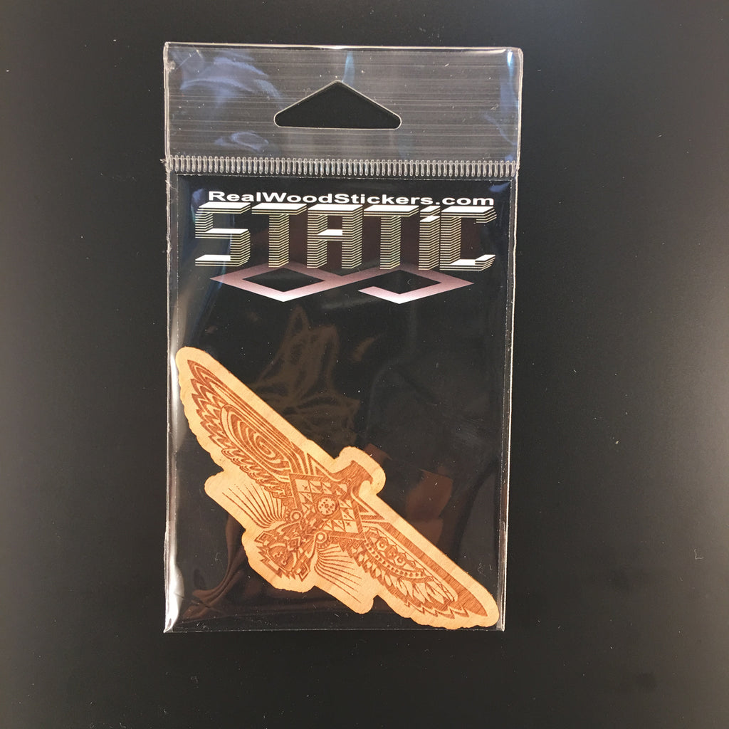 Thunderbird wood sticker