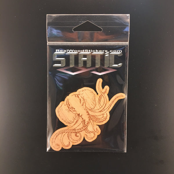 Octophunt REAL Wood Sticker