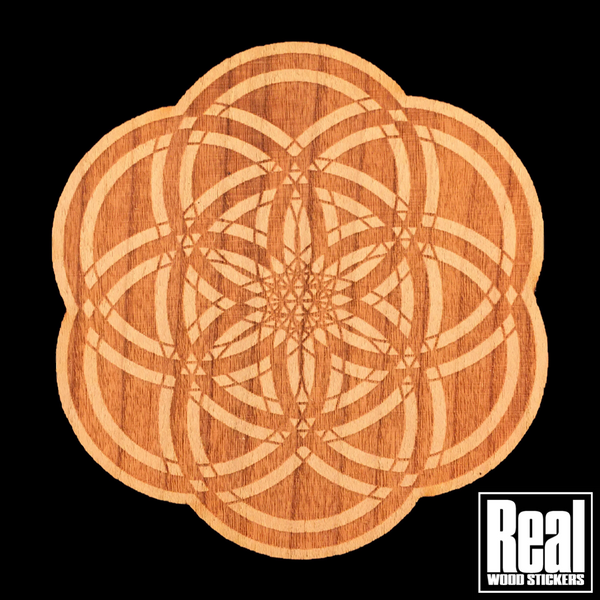 Seed of Life REAL Wood Sticker