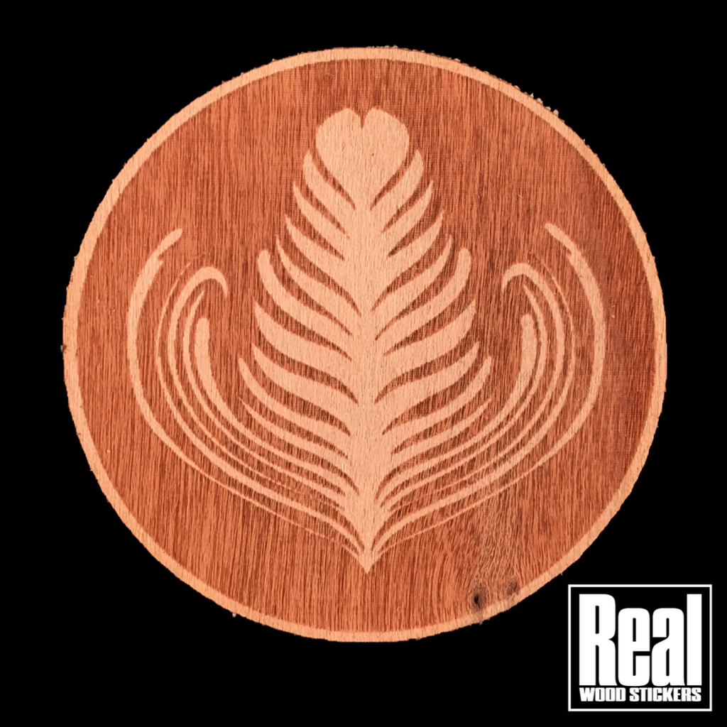 Latte Art REAL Wood Sticker