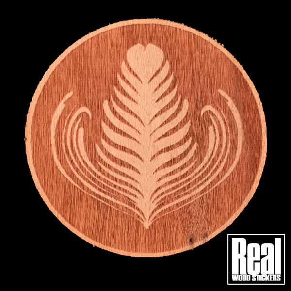 Latte Art REAL Wood Sticker